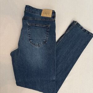 Izod 36x34 Straight Fit STRETCH Slim Jeans Blue Denim Cotton Blend EUC Fast Ship